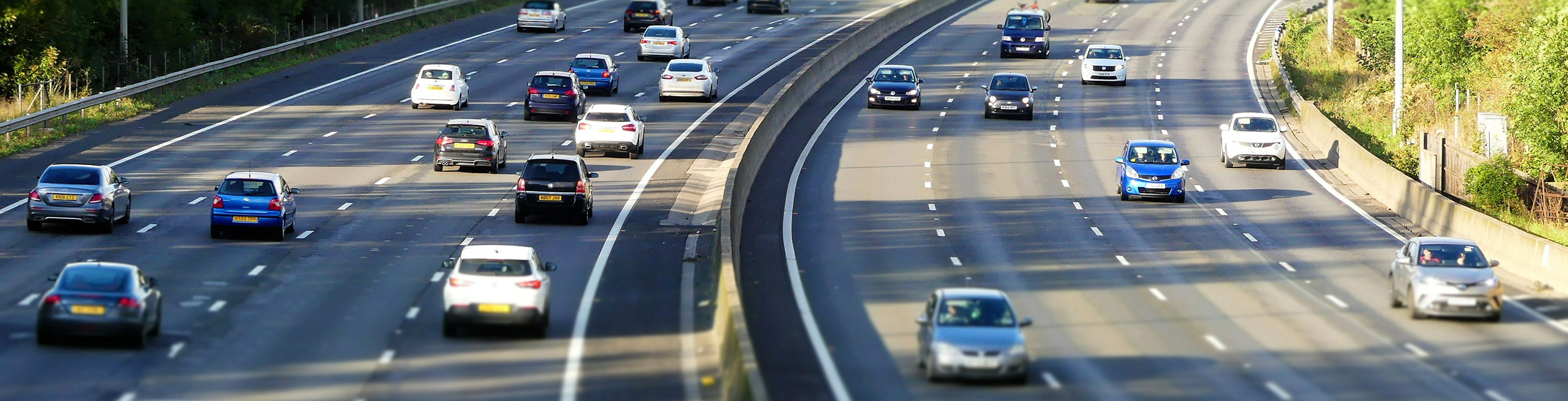 Cars driving on the highway