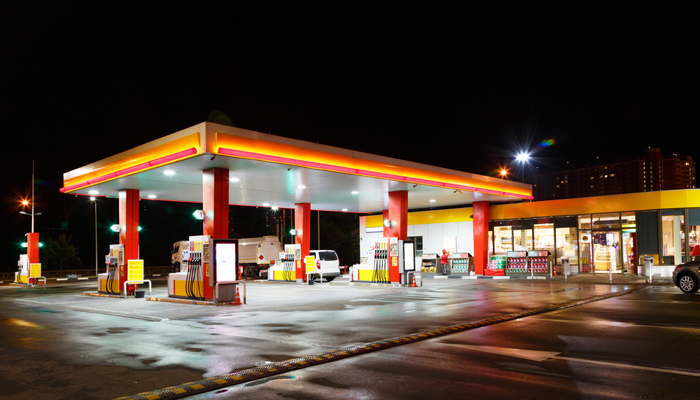 Petrol Station at night