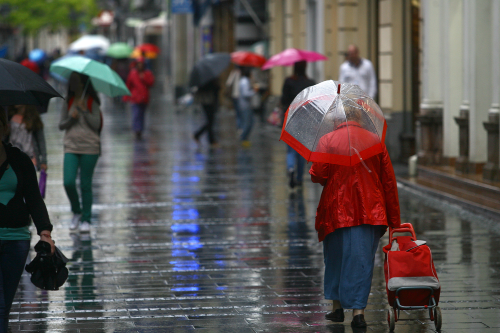 Street during a rainy day